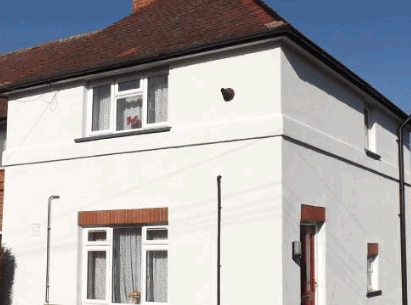 Silicone Render Over Concrete